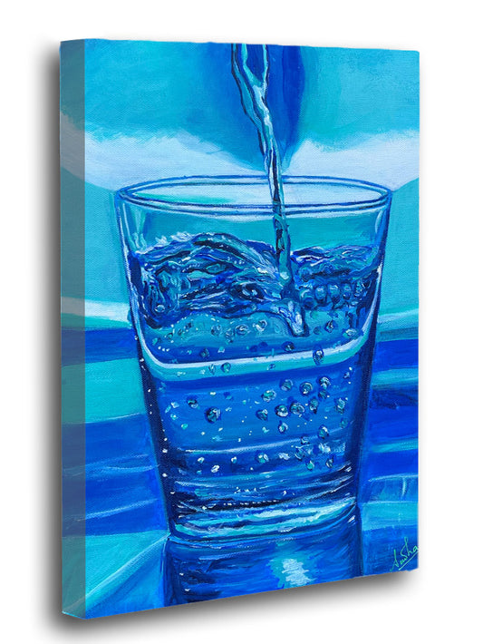 Glass of Water - Print on Gallery Wrapped Canvas