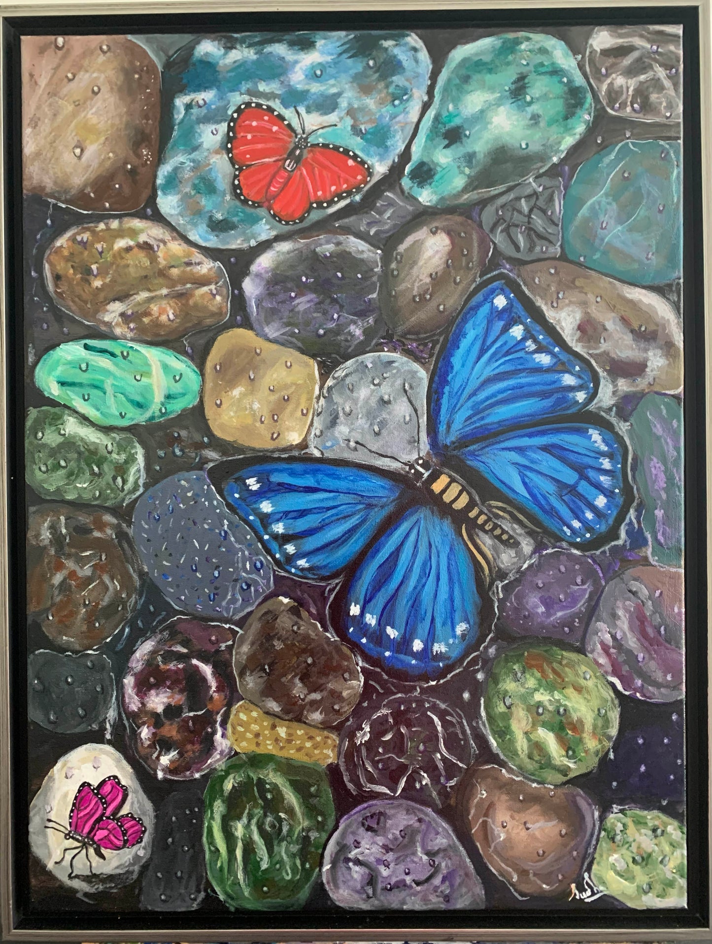 Butterfly on Pebbles