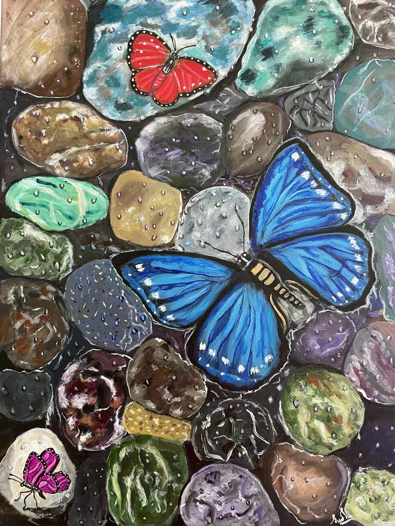 Butterfly on Pebbles