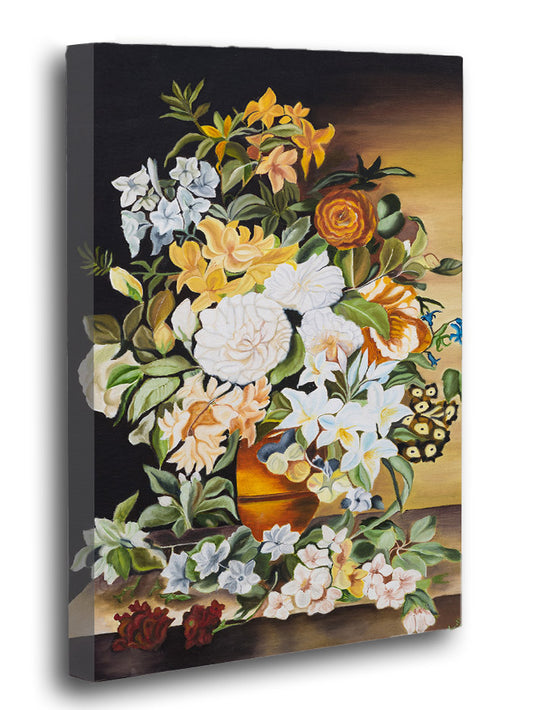 Flowers Still Life - Print on Gallery Wrapped Canvas