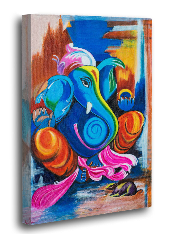 Ganesha - The Elephant God - Print on Gallery Wrapped Canvas