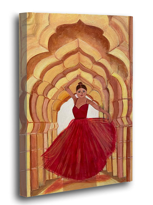 Lady in Red - Print on Gallery Wrapped Canvas